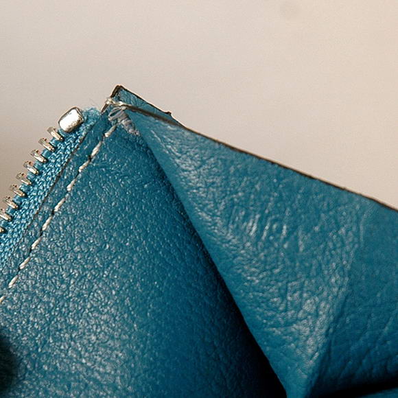 High Quality Hermes Bearn Japonaise Original Leather Wallet H8033 Blue Fake